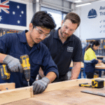 International student in Australian trade-training workshop